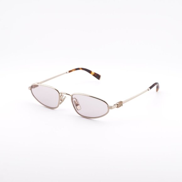 Miu Miu MUA52S ZVN4I0 Sunglasses Gold Cat Eye Frame, Pink Lenses - Picture 8 of 10